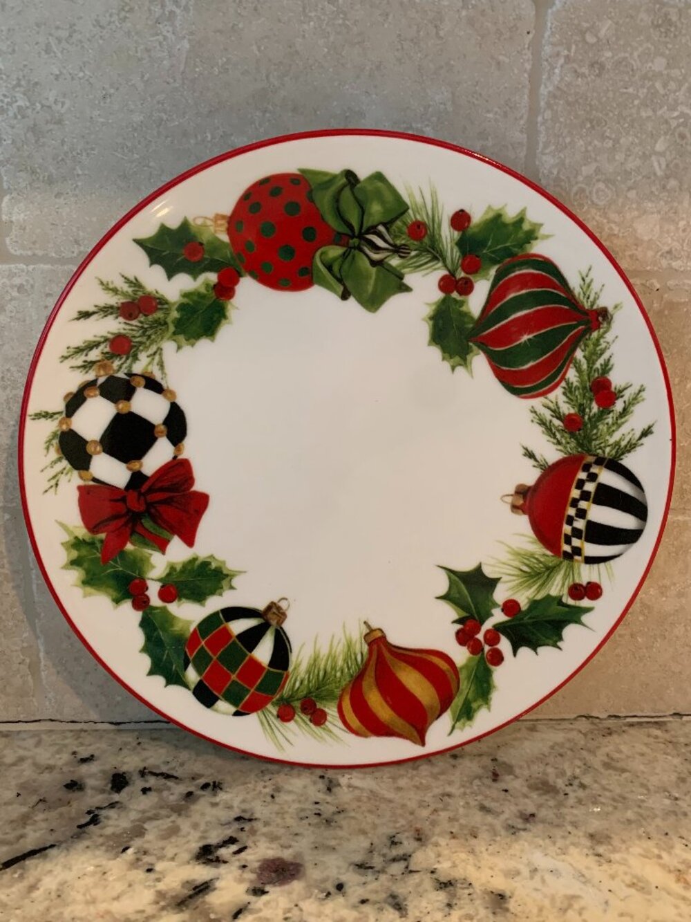 MacKenzie-Childs Cookie Salad Plate New in Box